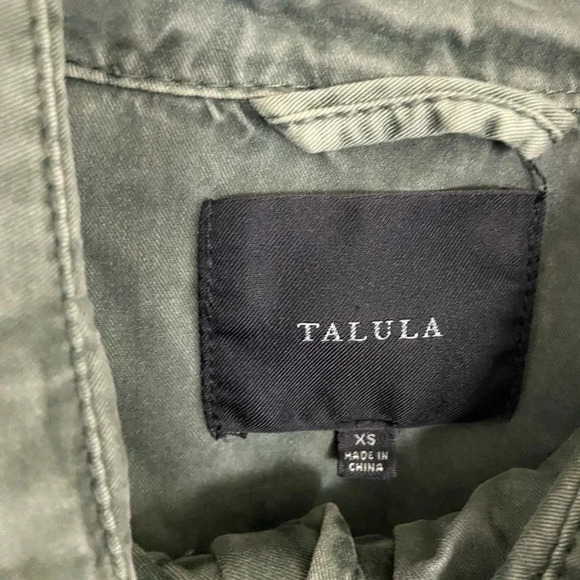 Talula  Aritzia Trooper Anorak Army Cargo lightweight hooded jacket Sz Xs - Picture 8 of 14